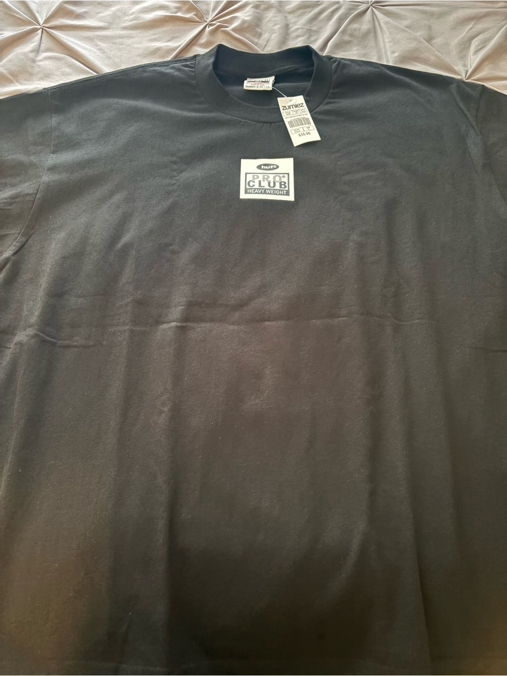 HUF Black Club Heavy Weight Logo Short Sleeve Tee